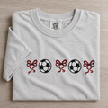 Soccer Bow Comfort Colors Tee