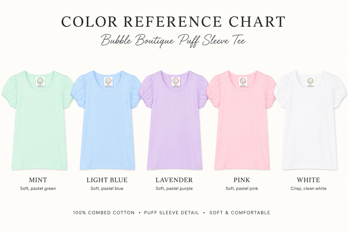 Rainbow Name Personalized Puff Sleeve Shirt