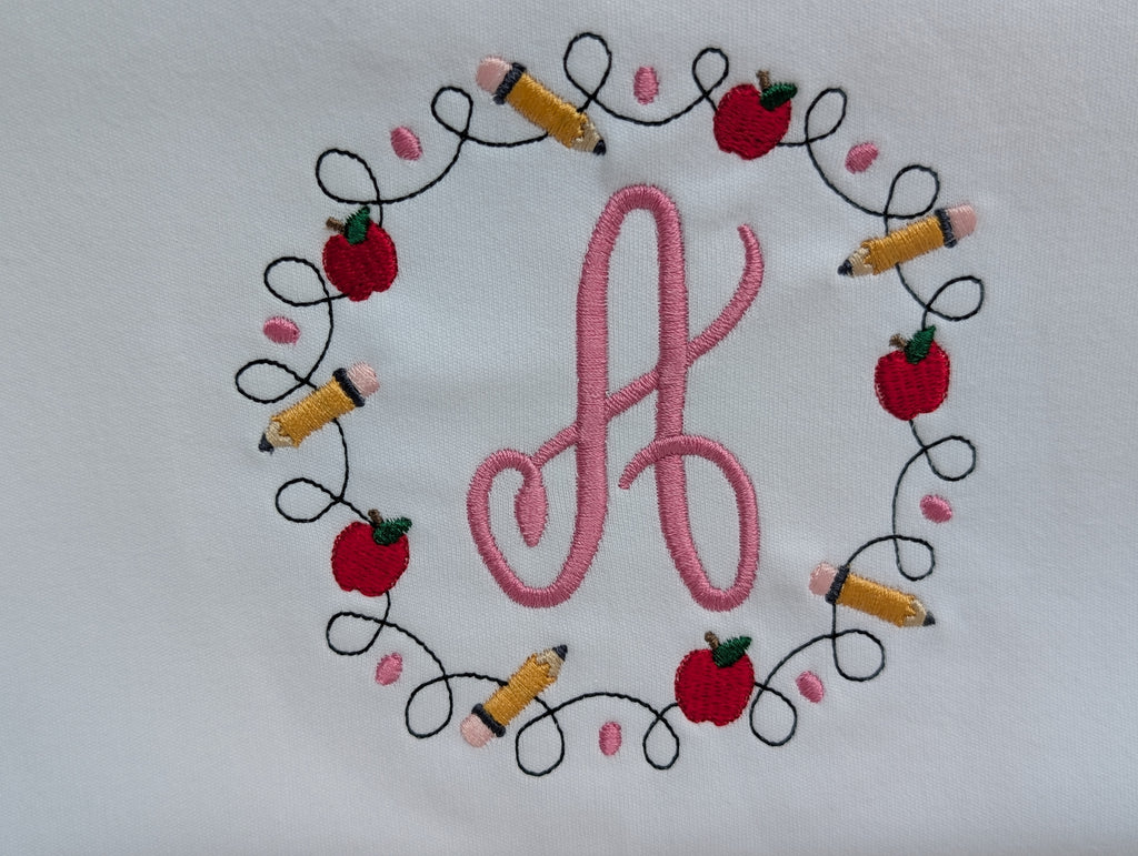 Apple Monogram Back to School Shirt