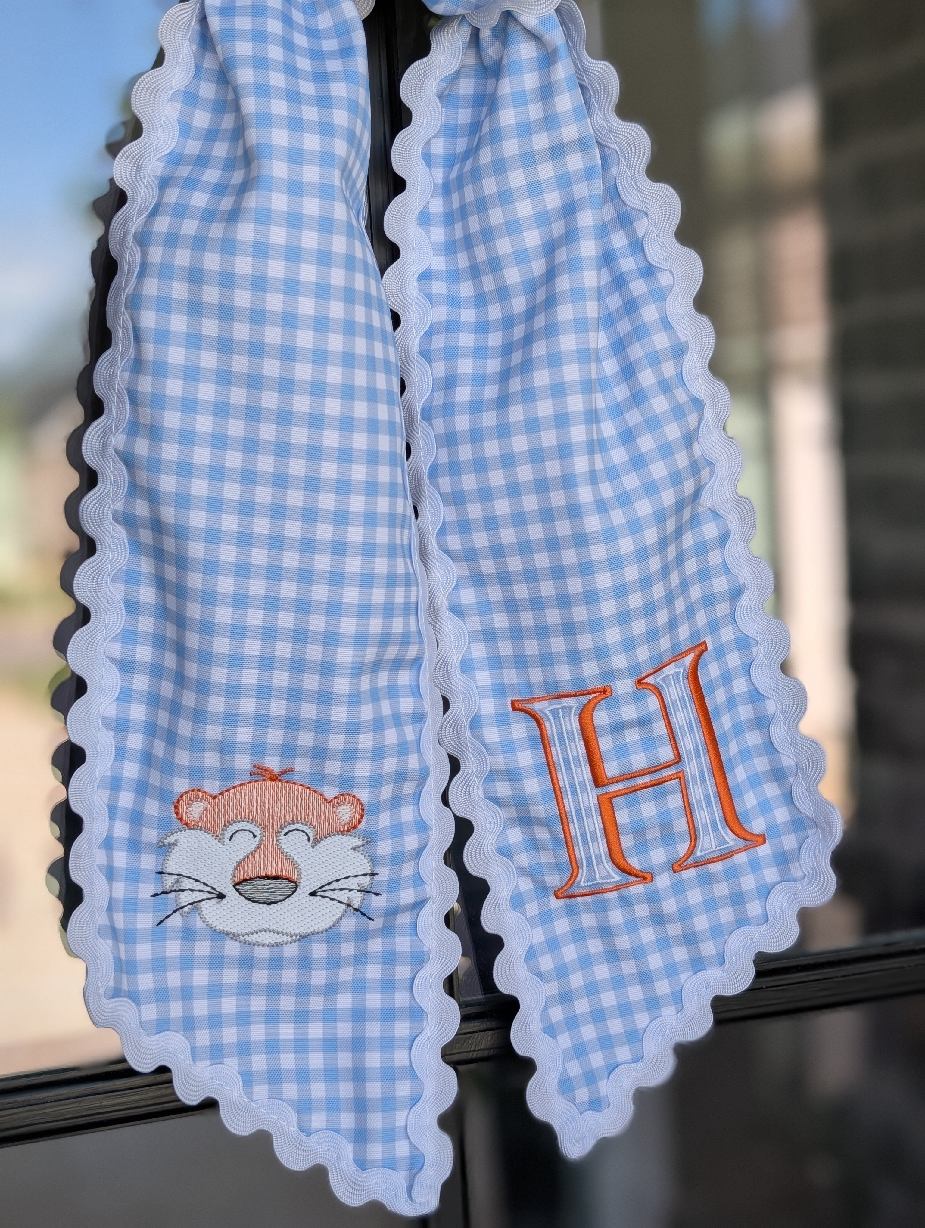 Wreath Sash - Tiger Mascot with Custom Initial