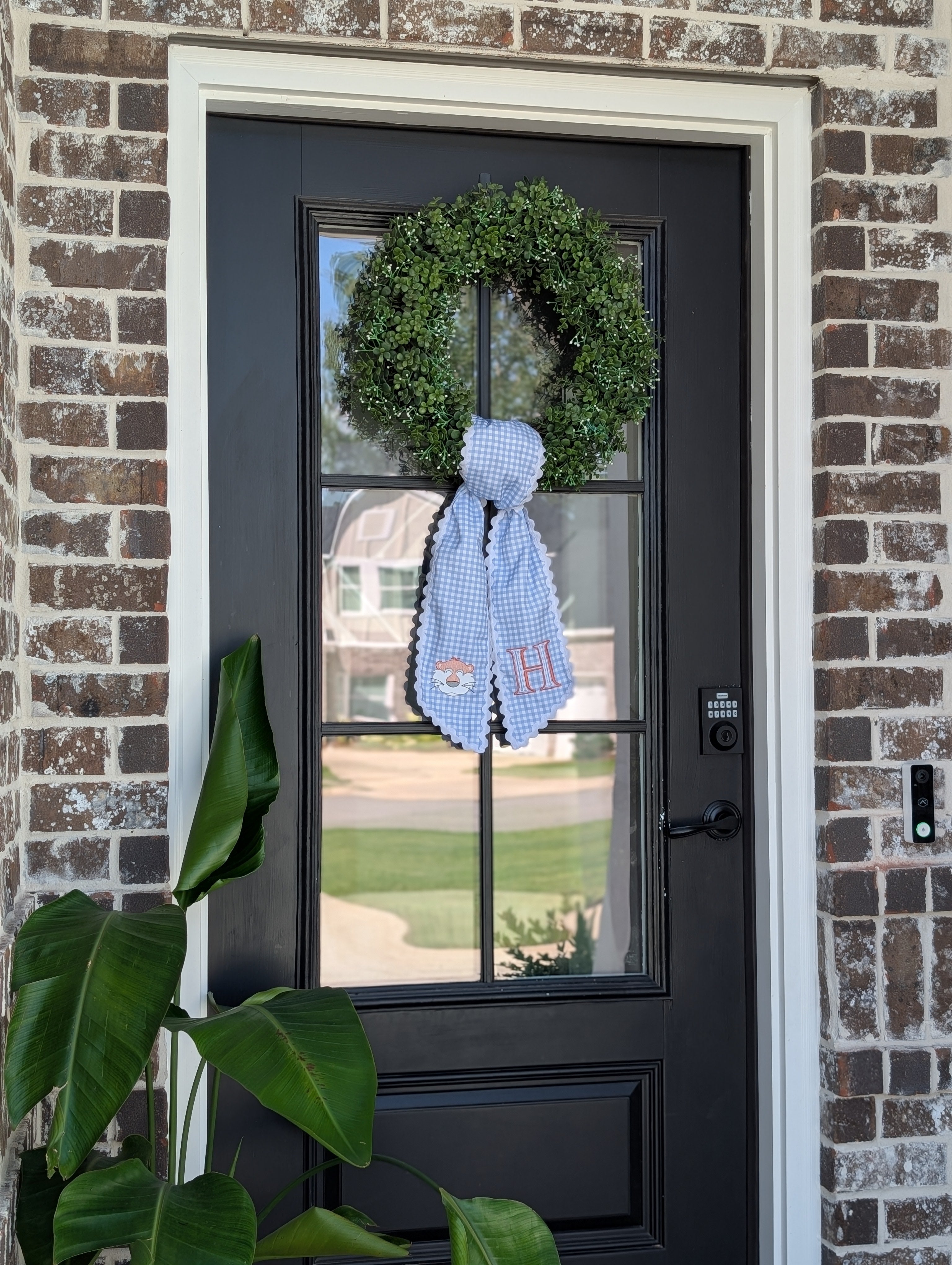 Wreath Sash - Tiger Mascot with Custom Initial