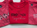 Close-up of Together soccer icons embroidery and personalized soccer ball trio designs