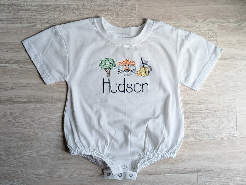 Baby Bubble with Tiger Mascot, Oak Tree, Lemonade Design