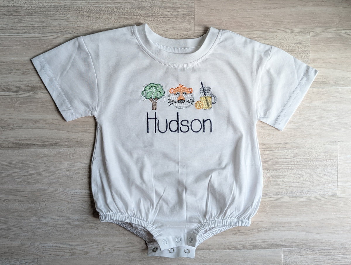 Baby Bubble with Tiger Mascot, Oak Tree, Lemonade Design