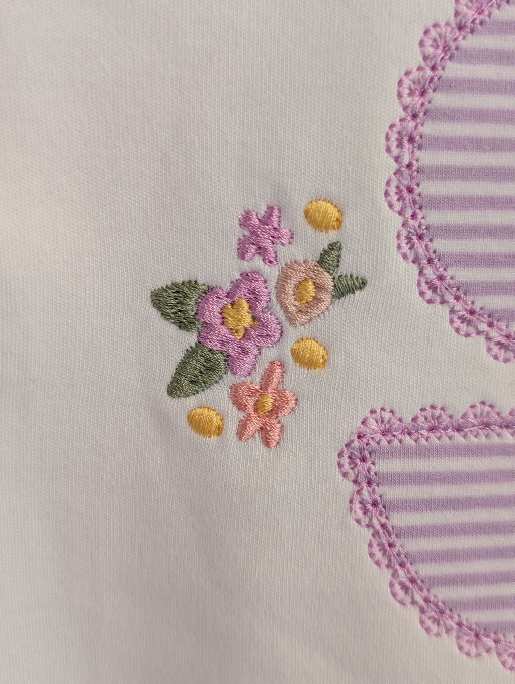 Girls' Floral Monogram Flutter Sleeve Tee