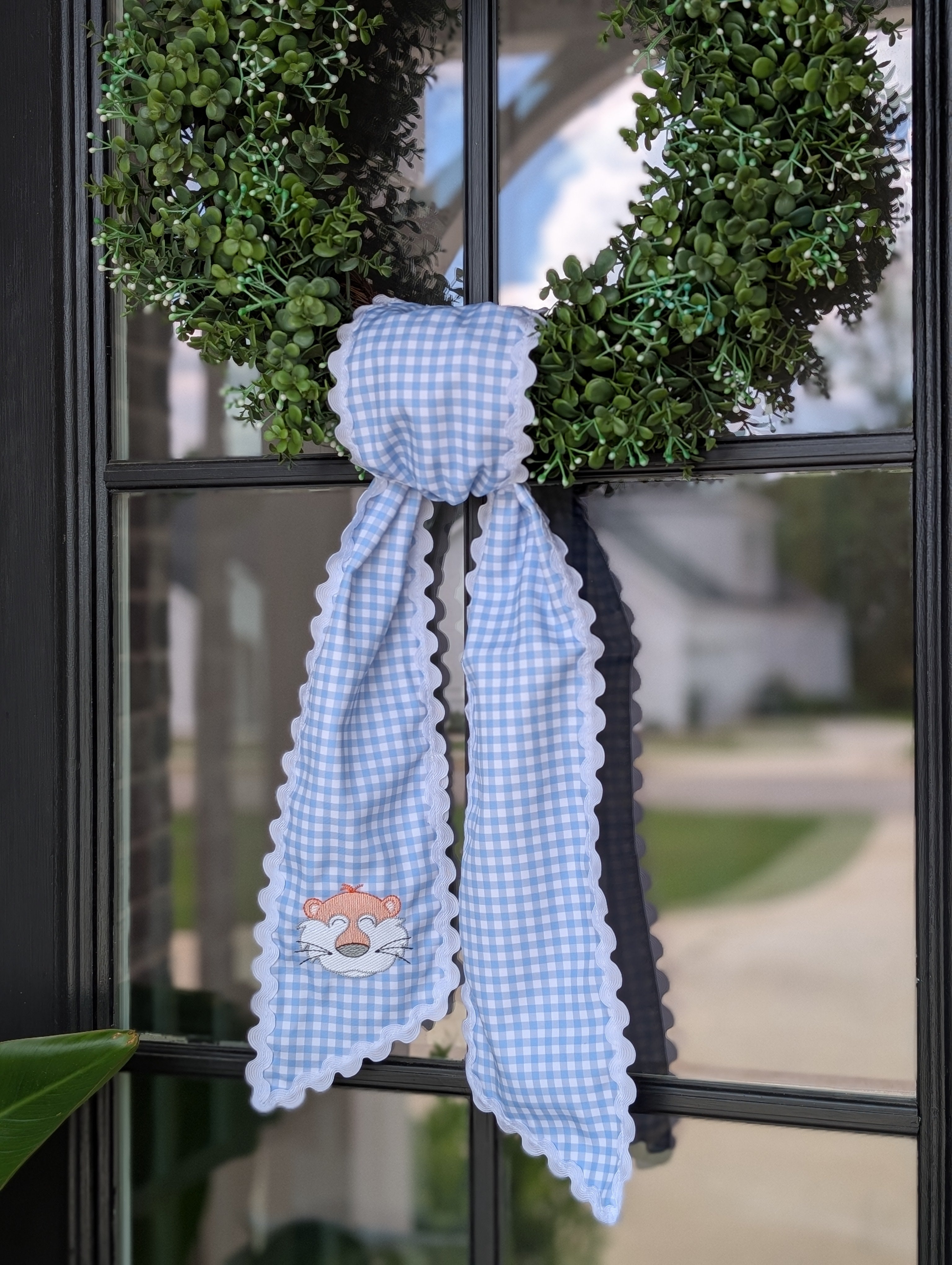 Wreath Sash - Tiger Mascot with Custom Phrase