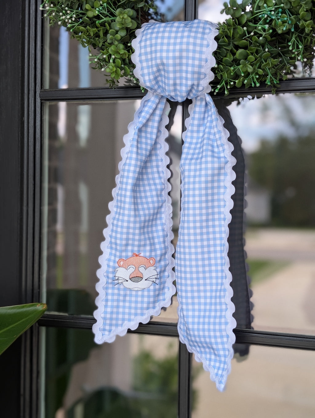 Wreath Sash - Tiger Mascot with Custom Phrase