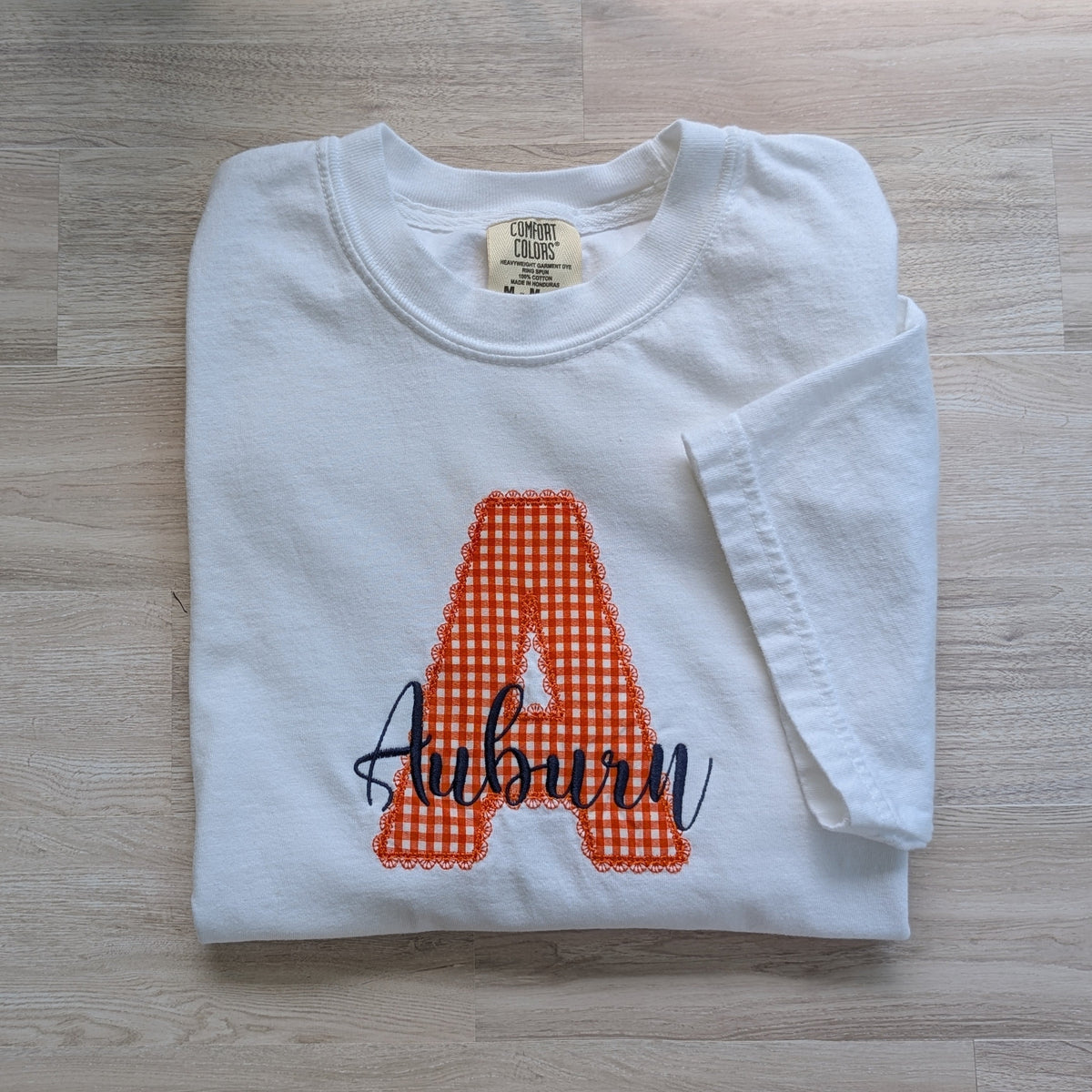 Auburn Applique “A” Comfort Colors Tee