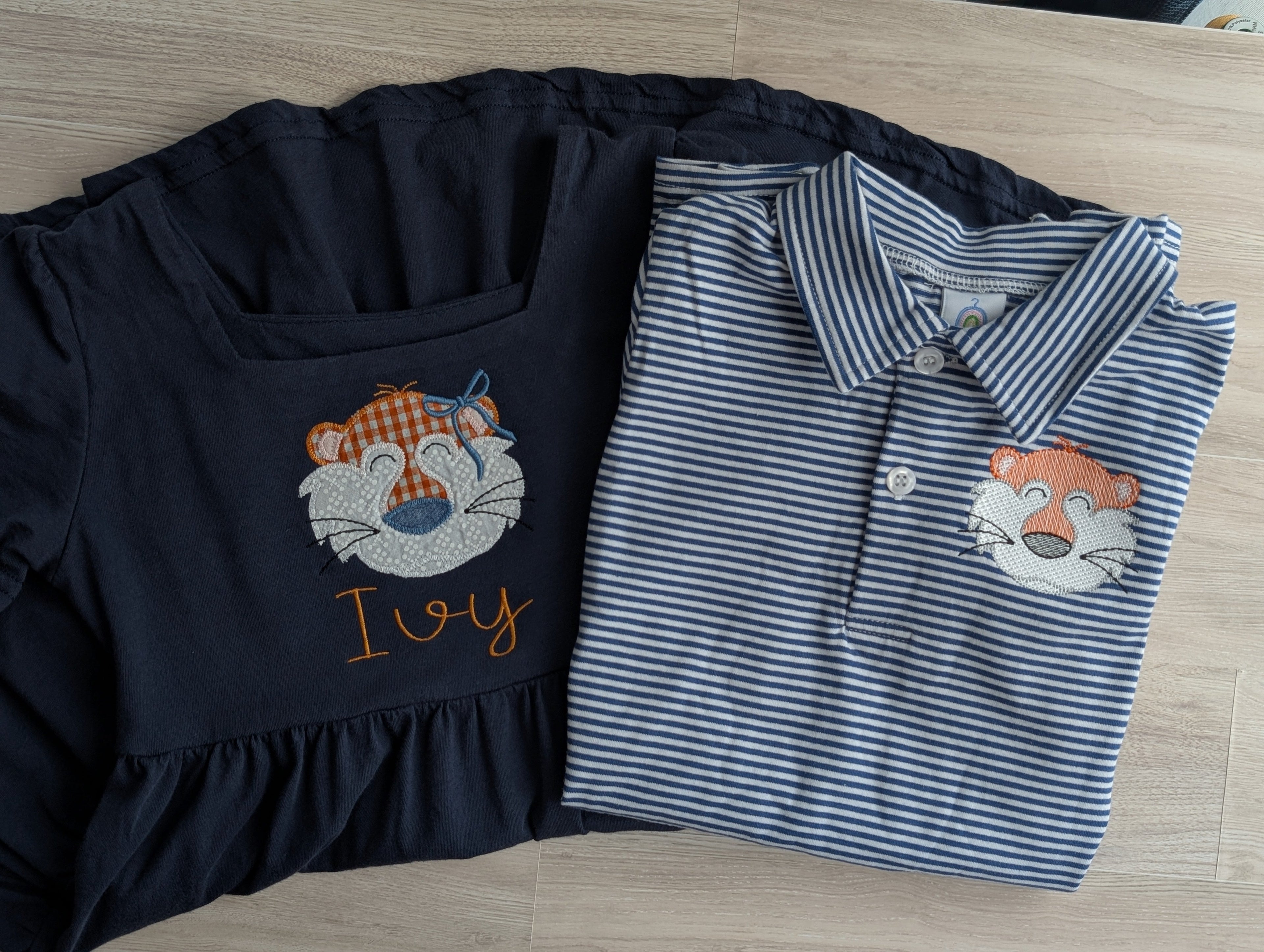Boys Embroidered Tiger Romper