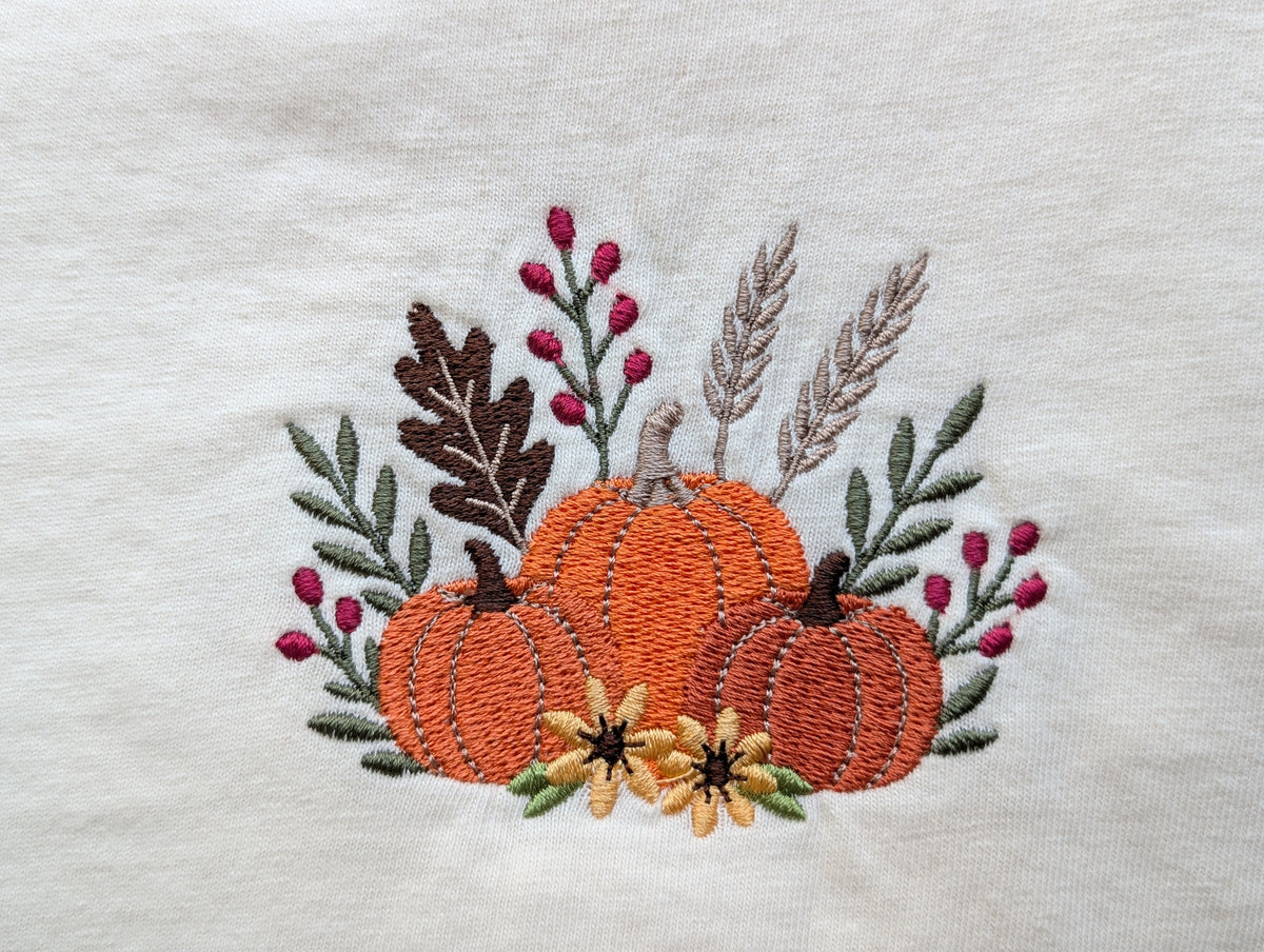 Embroidered Pumpkins Shirt