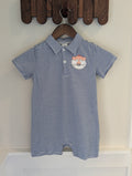 Boys Embroidered Tiger Romper