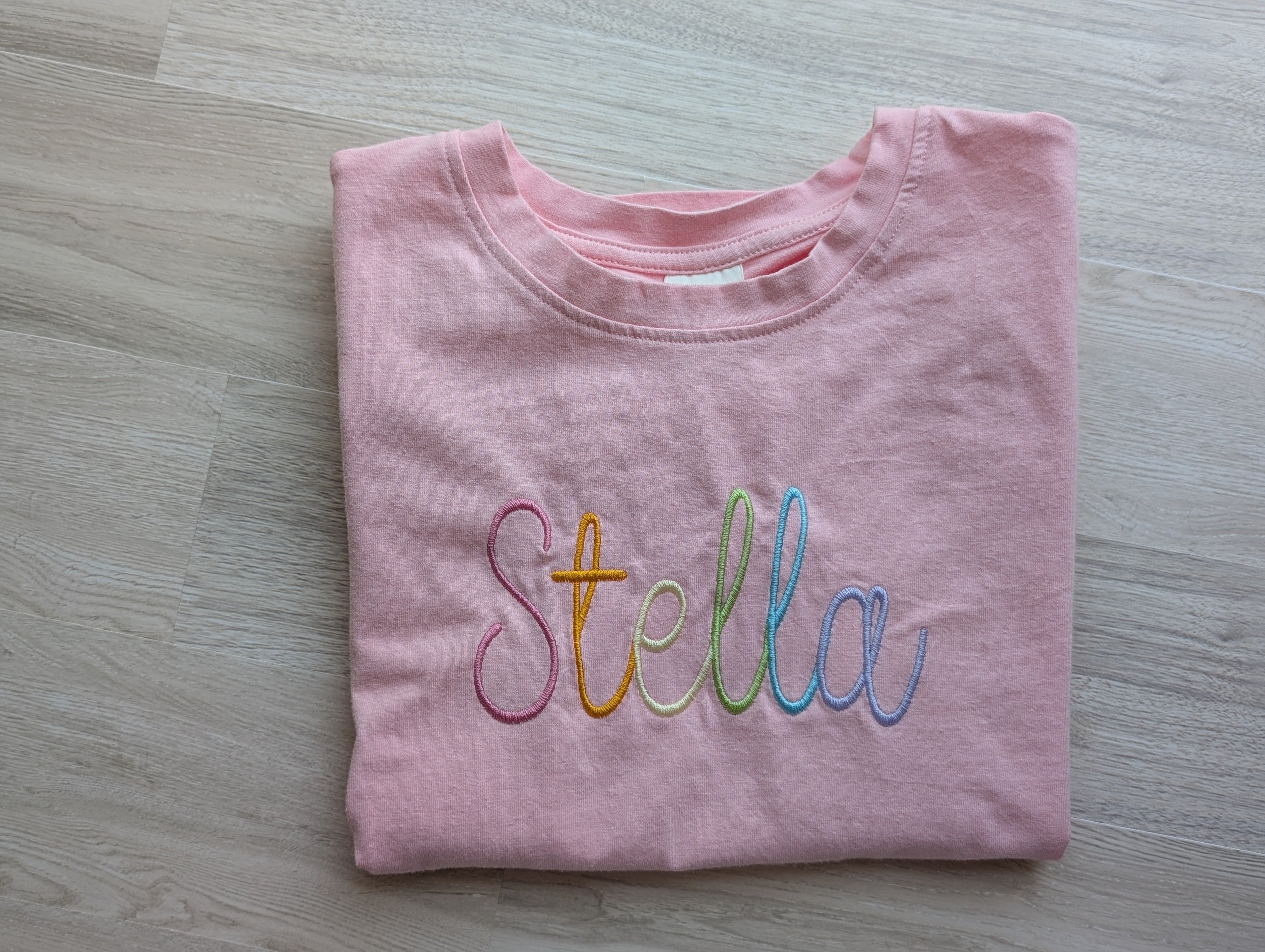 Rainbow Name Personalized Puff Sleeve Shirt