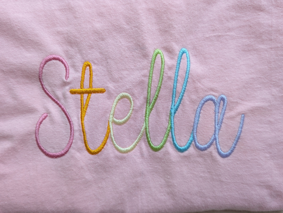 Rainbow Name Personalized Puff Sleeve Shirt