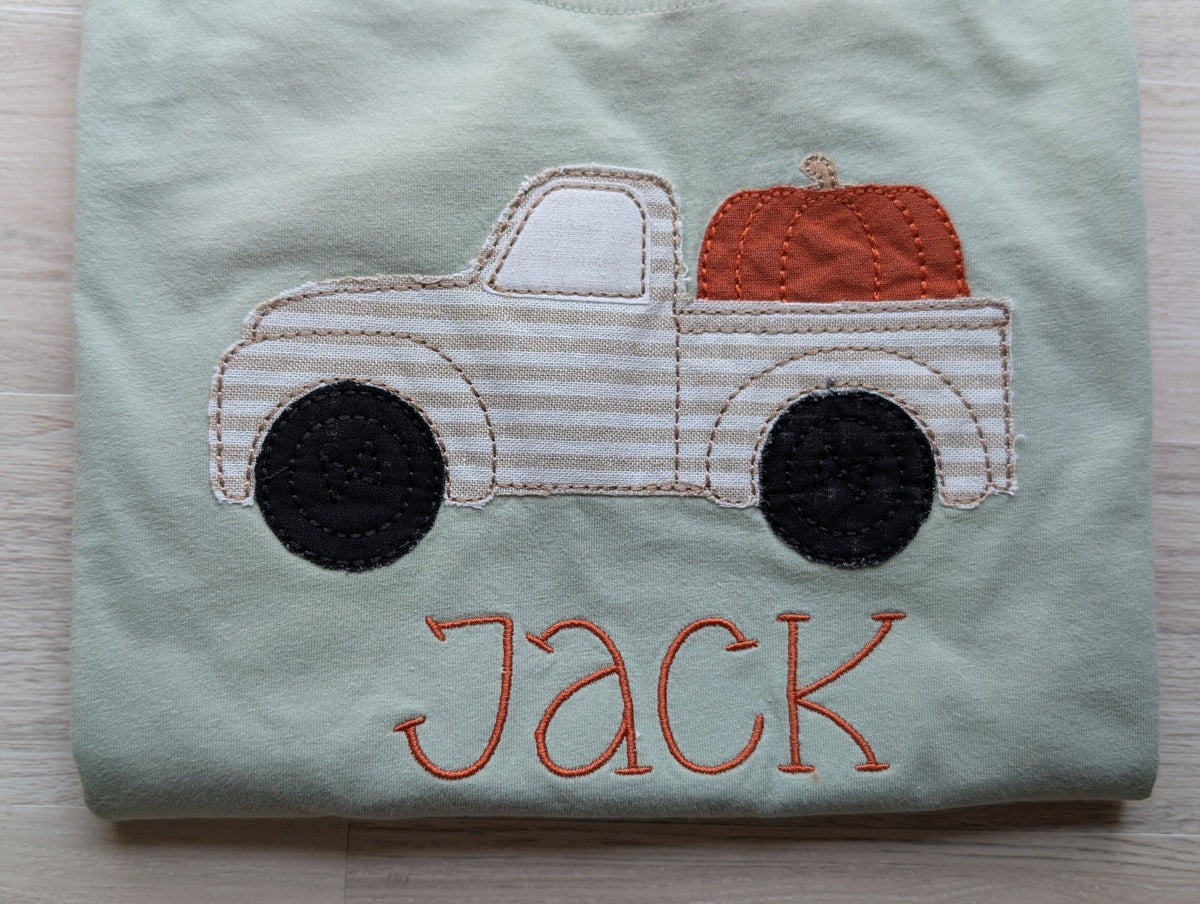 Personalized Pumpkin Patch Applique Shirt