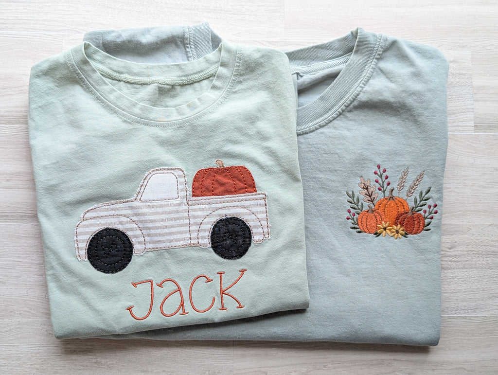 Personalized Pumpkin Patch Applique Shirt