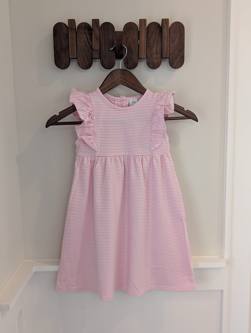 Personalized Flutter Sleeve Striped Dress