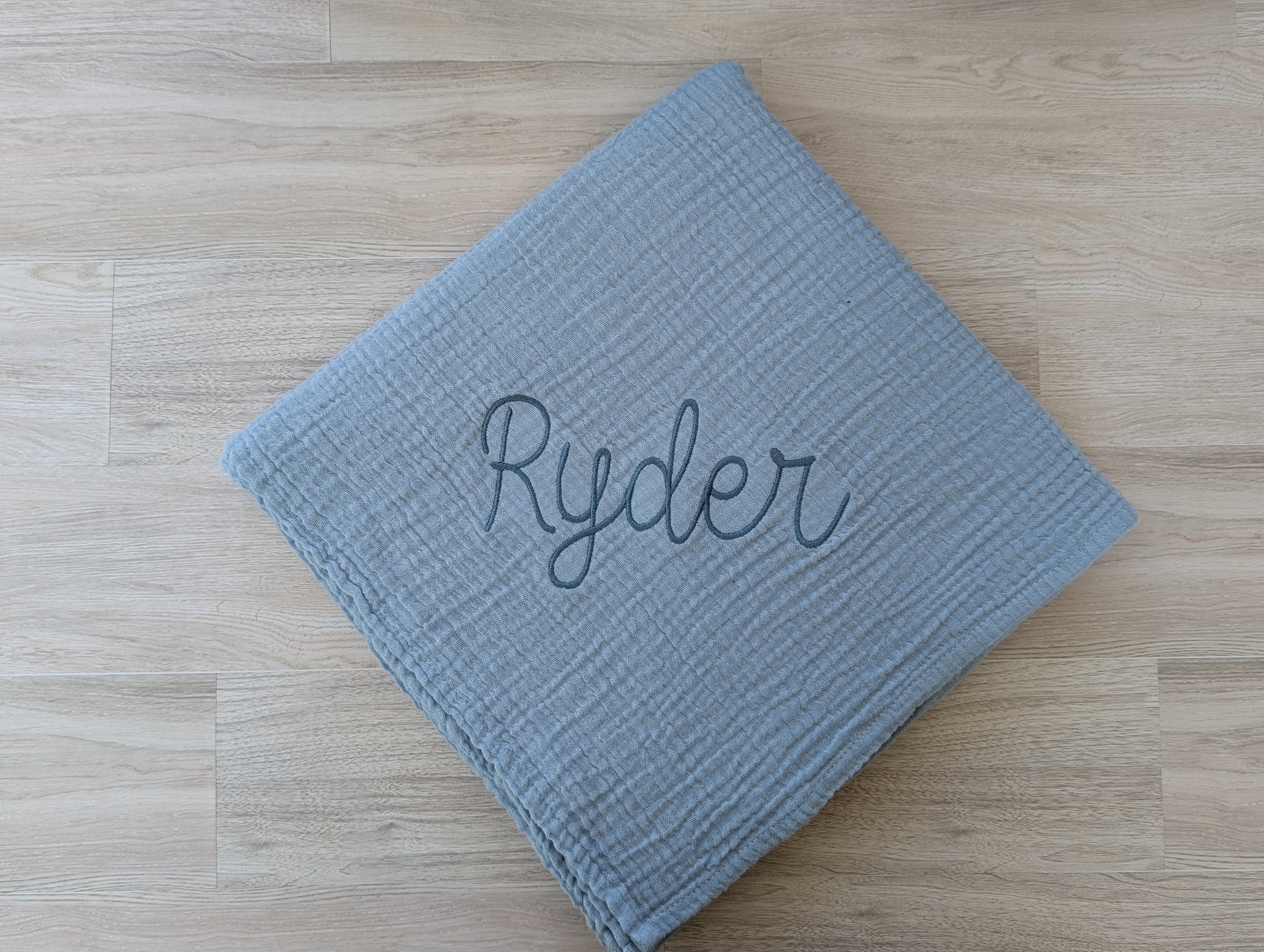 Personalized Muslin Baby Blanket Set (Set of 2)