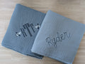 Personalized Muslin Baby Blanket Set (Set of 2)