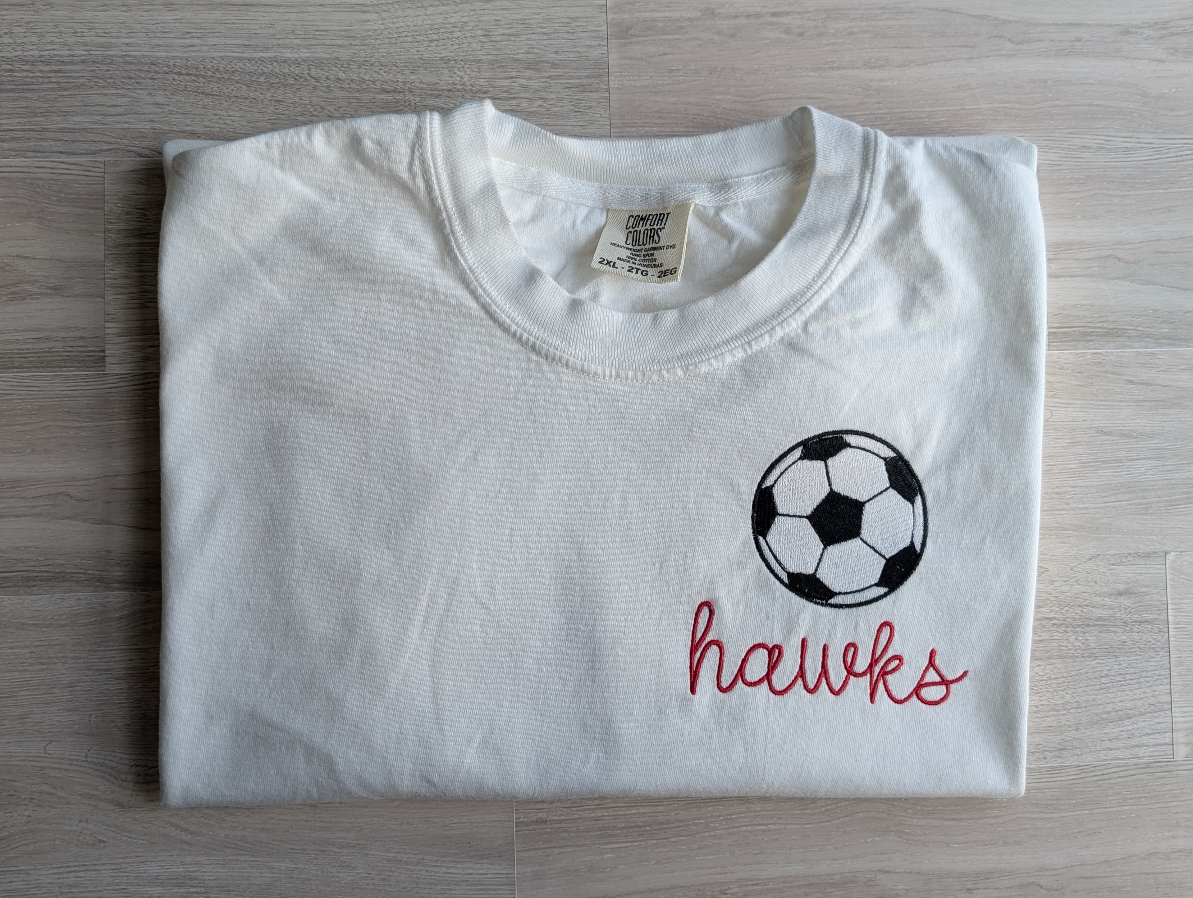 Soccer Ball Personalized Comfort Colors Tee