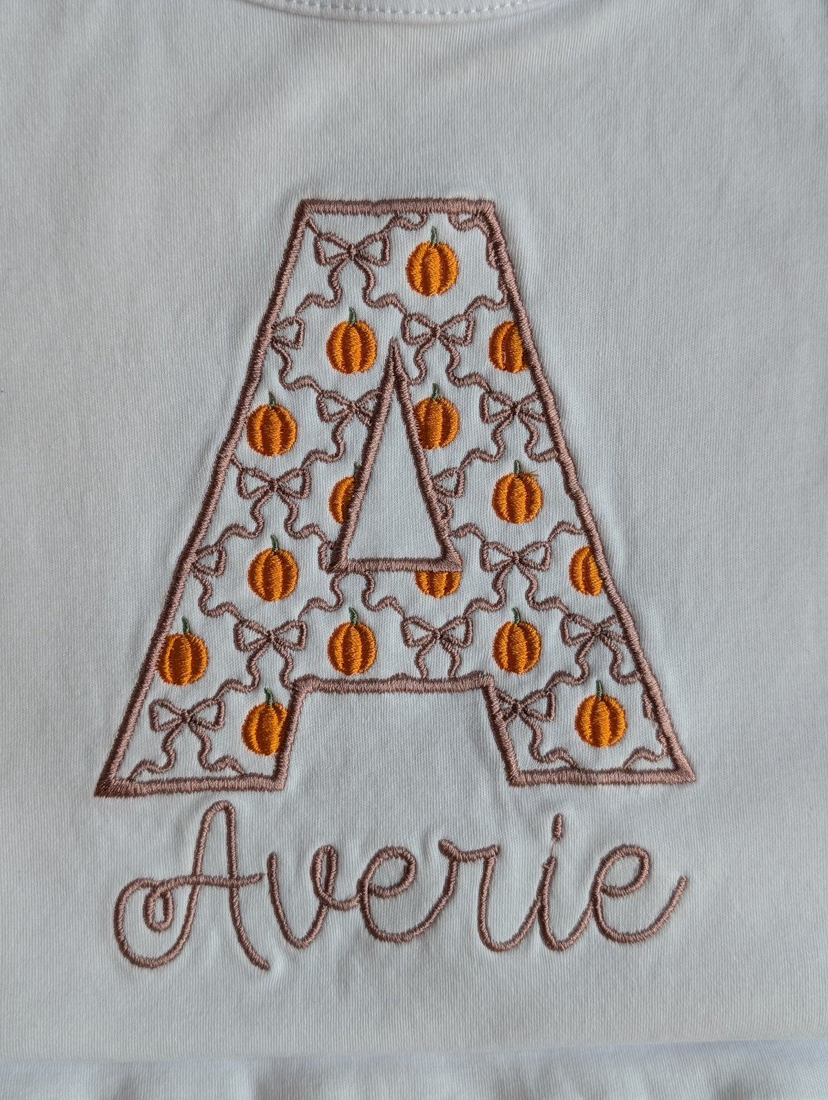 Pumpkin Initial Shirt