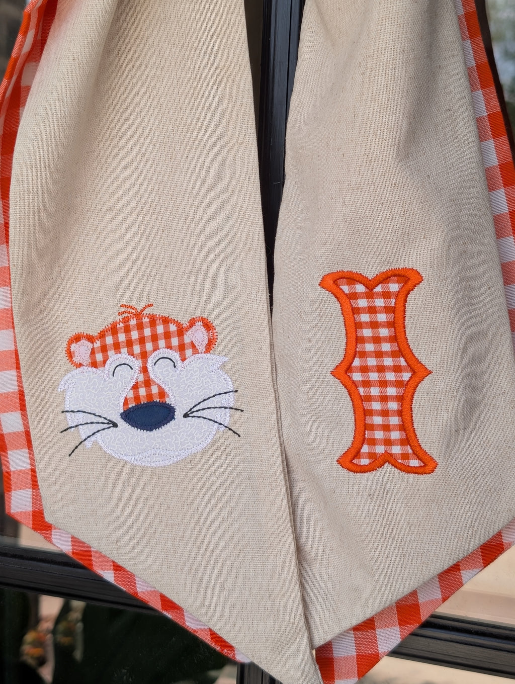 Fabric Pumpkin & Personalized Initial Wreath Sash