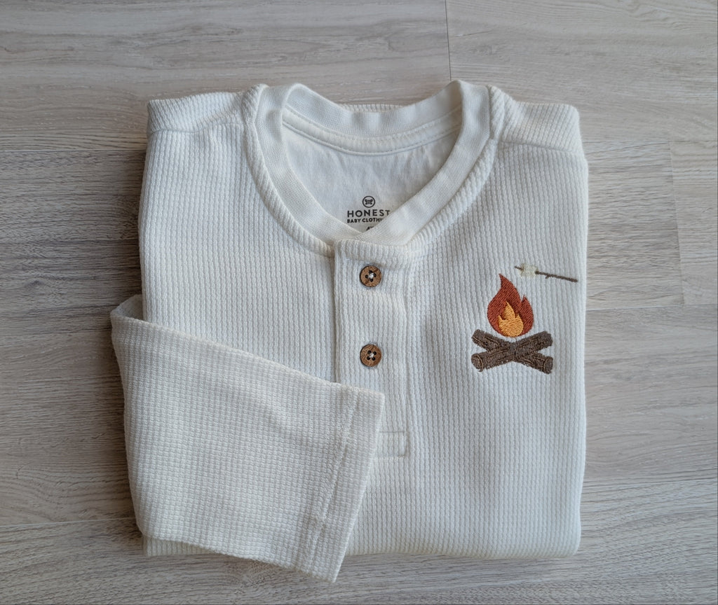 Boys' Woodland Waffle-Knit Henley Set | 5 Shirts