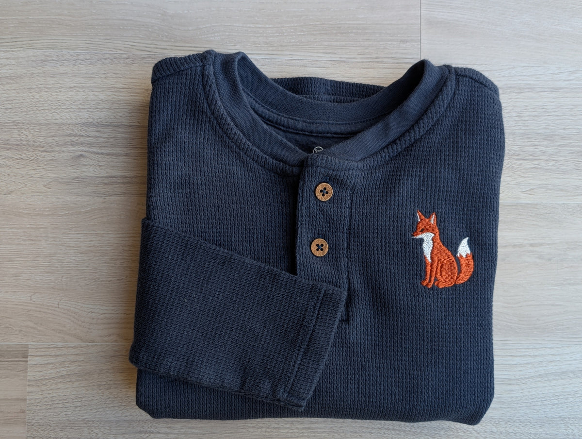 Boys' Woodland Waffle-Knit Henley Set | 5 Shirts