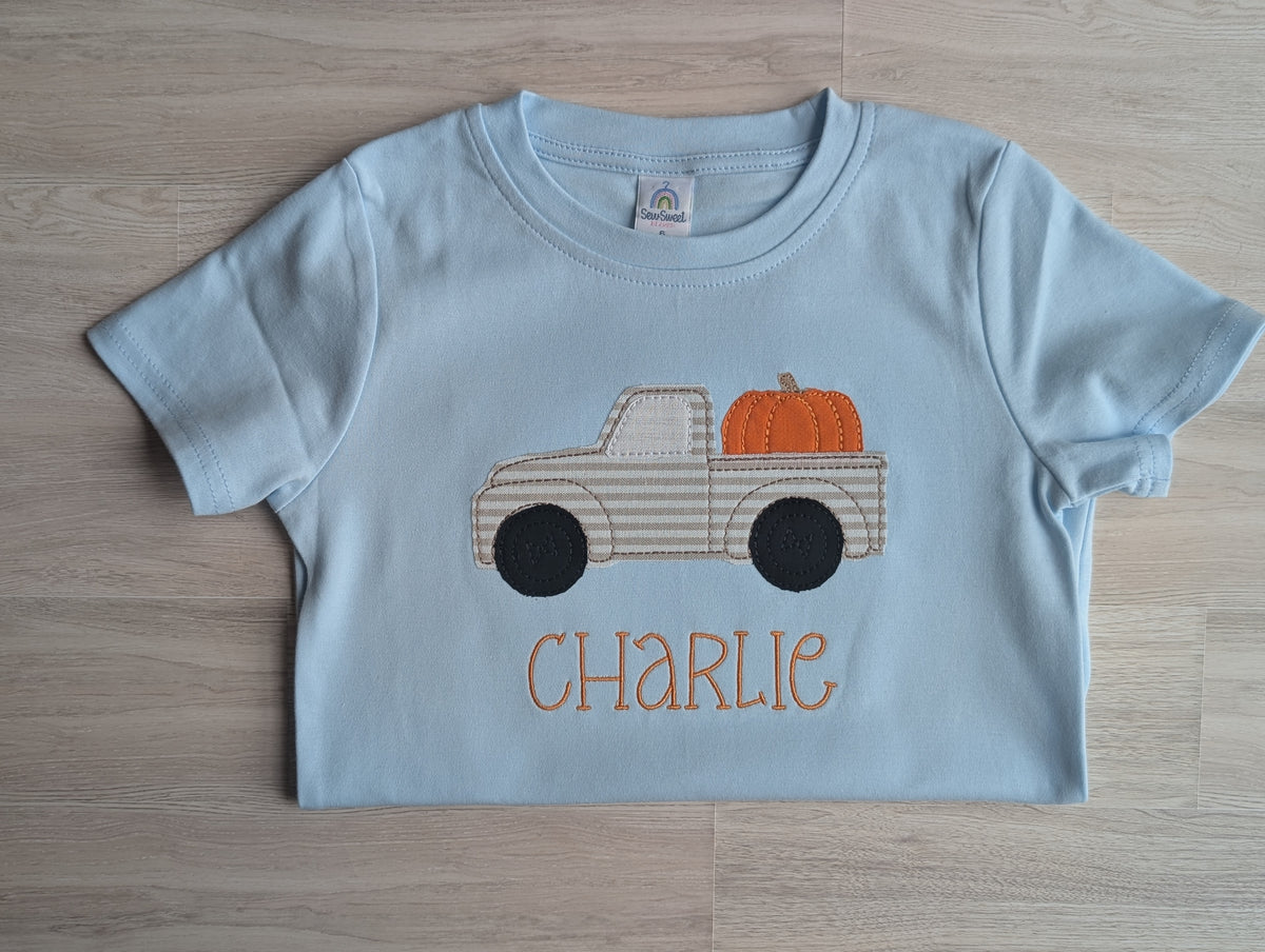 Personalized Pumpkin Patch Applique Shirt
