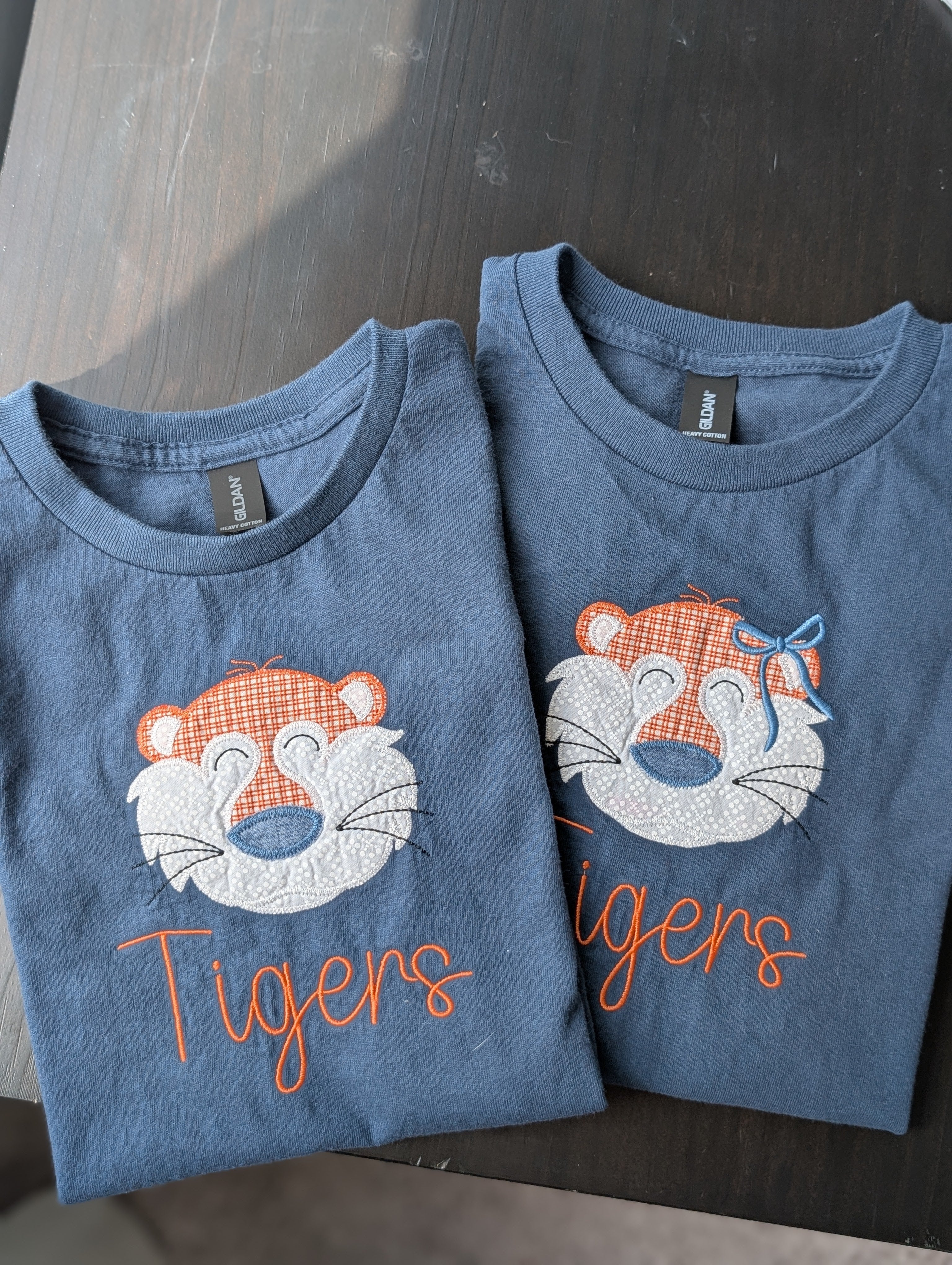 Tiger Applique Shirt (No Bow)