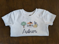 Tiger Mascot Toomer's Oak Embroidered Tee (With Bow)