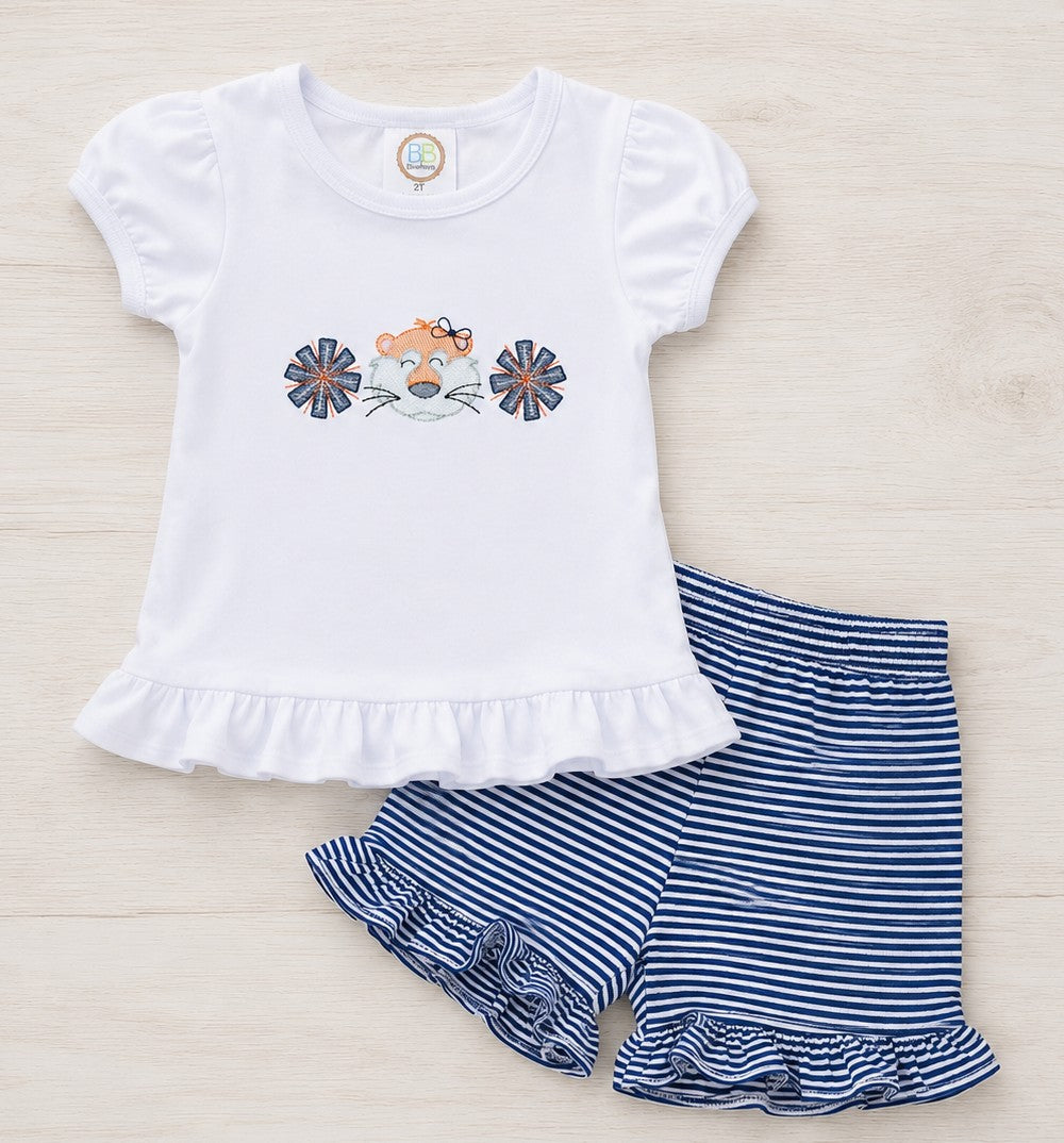 Auburn Aubie Shirt with Pom Poms