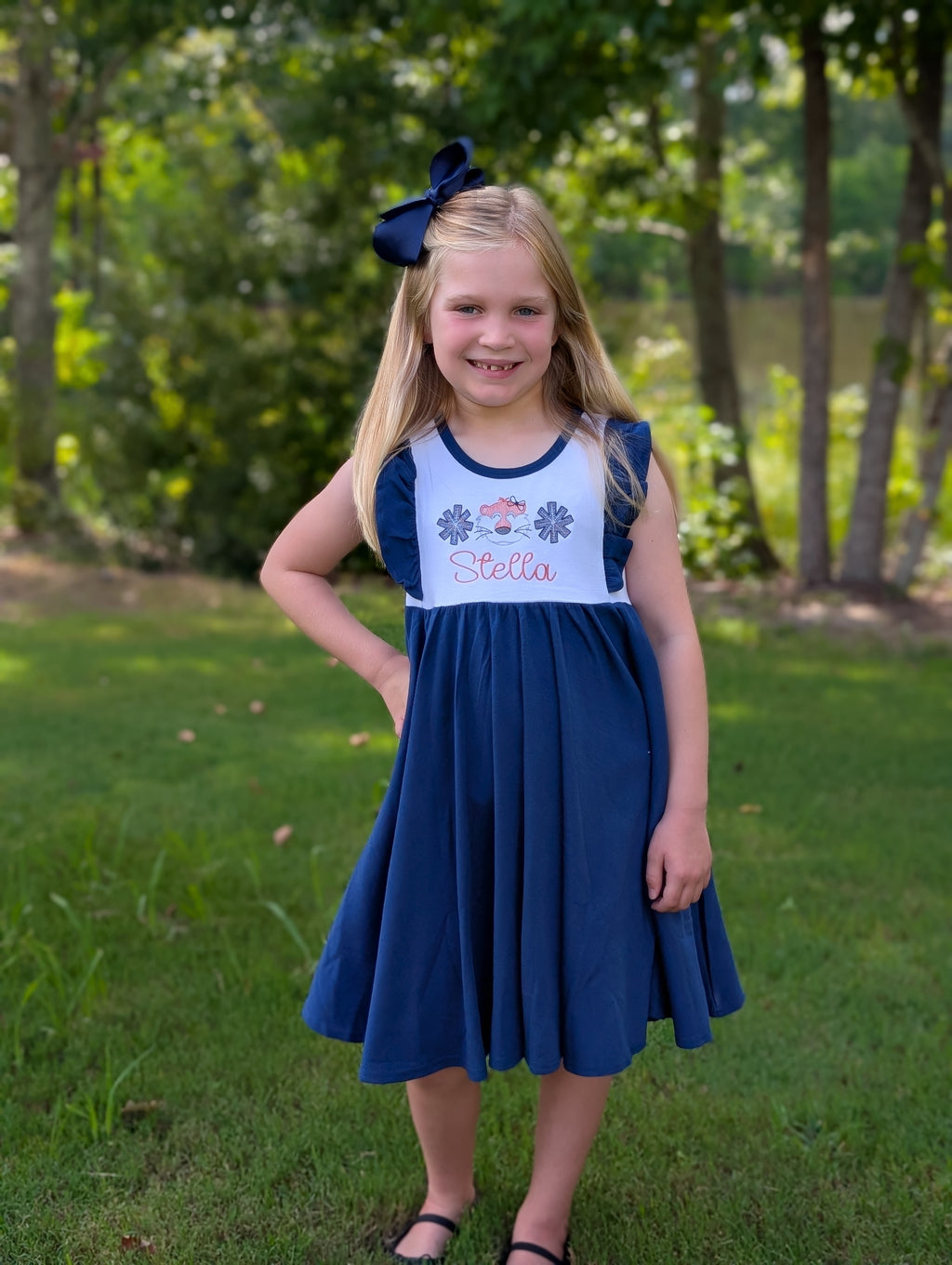 Personalized Girls Game Day Twirl Dress