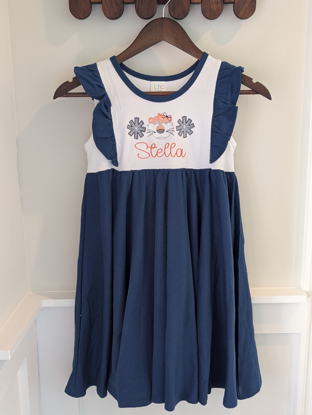 Personalized Girls Game Day Twirl Dress
