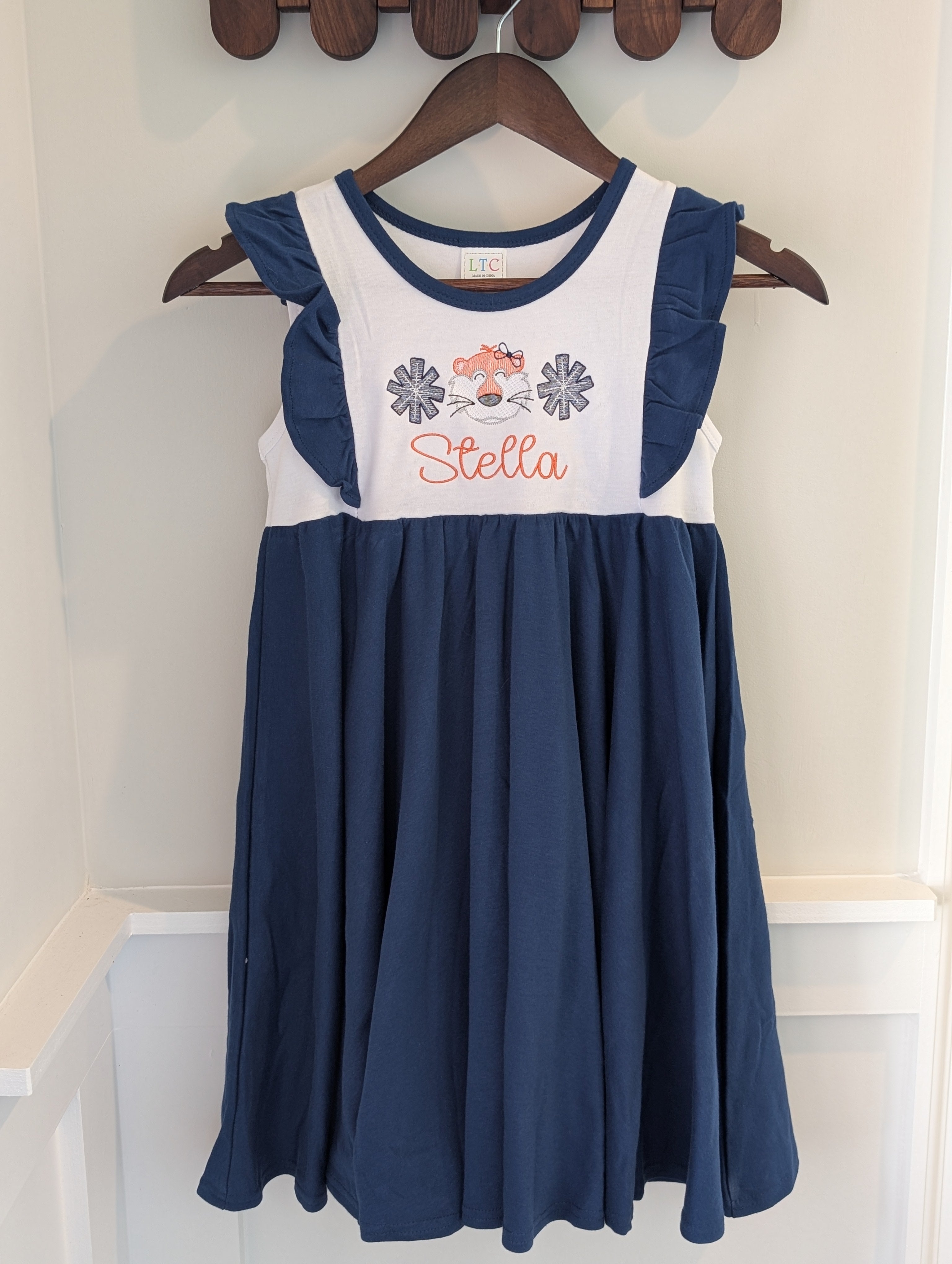 Personalized Girls Game Day Twirl Dress