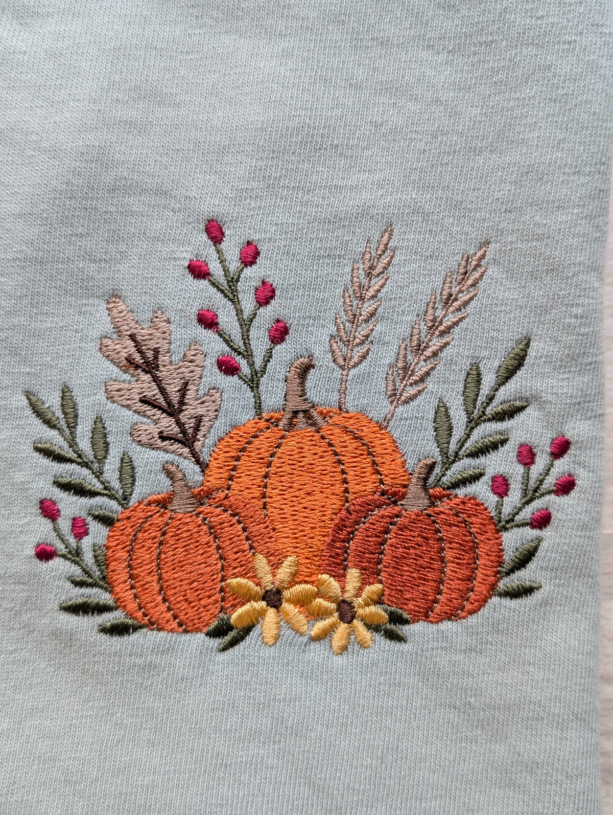 Embroidered Pumpkins Shirt